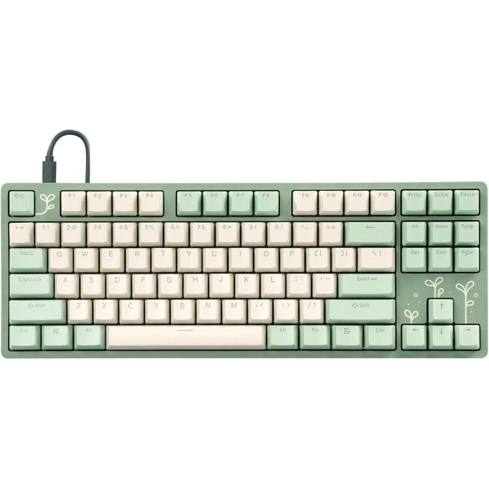 imageDROP Expression Series Shinai TKL Mechanical Keyboard Holy Panda X Tactile Switches PBT DoubleShot Keycaps LED Backlight Green