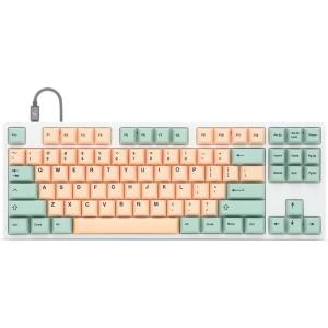 DROP Expression Series Togekey TKL Mechanical Keyboard – Gateron Yellow KS3 Linear Switches – PBT Double-Shot Keycaps – LED Backlight – Silver(Matcha Summer)