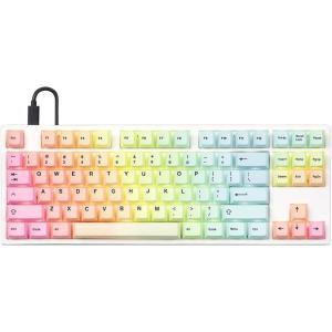 DROP Expression Series Togekey TKL Mechanical Keyboard – Gateron Yellow KS3 Linear Switches – PBT Double-Shot Keycaps – LED Backlight – Silver(Prism)